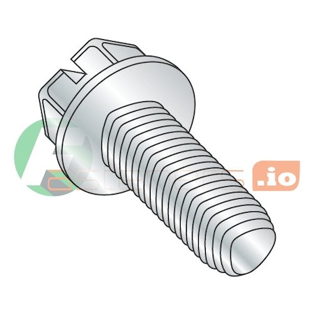 Newport Fasteners Thread Forming Screw, #10-24 x 1 in, Zinc Plated Steel Hex Head Slotted Drive, 5000 PK 794019